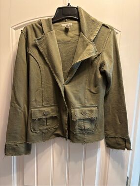 American Rag Olive Green Knit Jacket with Label